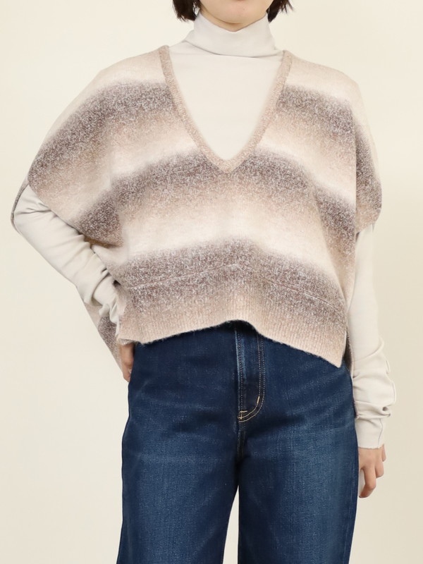 【siro de la bonte】グラデーションＶネックベスト