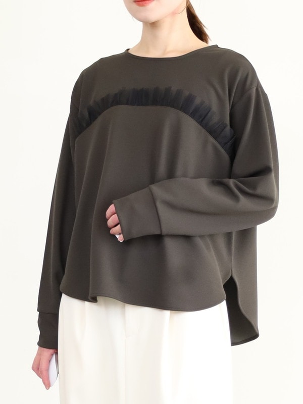 【EMUE】フリルTブラウス