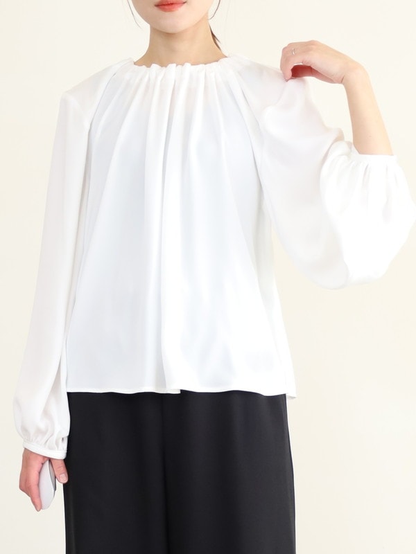 【le chanter】巾着ネックブラウス