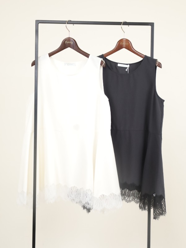 【CHIGNON】ヘムレースサテンタンク