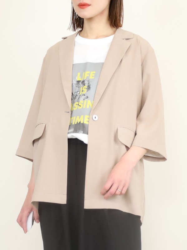 【siro de labonte】テーラード7分袖ジャケット