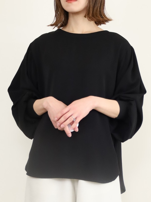 【Un carnet】ジョーゼットプレーンブラウス