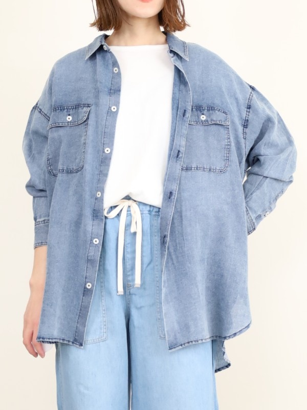 【C.C.CROSS】エアリーデニムシャツ