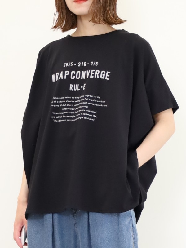 【ayane】ポンチョ型ロゴTシャツ