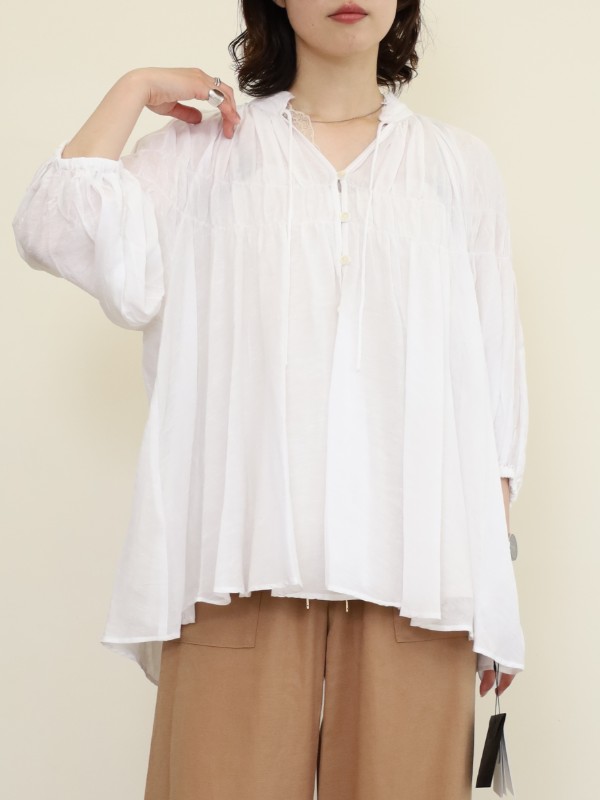 【MICA&DEAL】レーヨンリネンシャーリングブラウス　