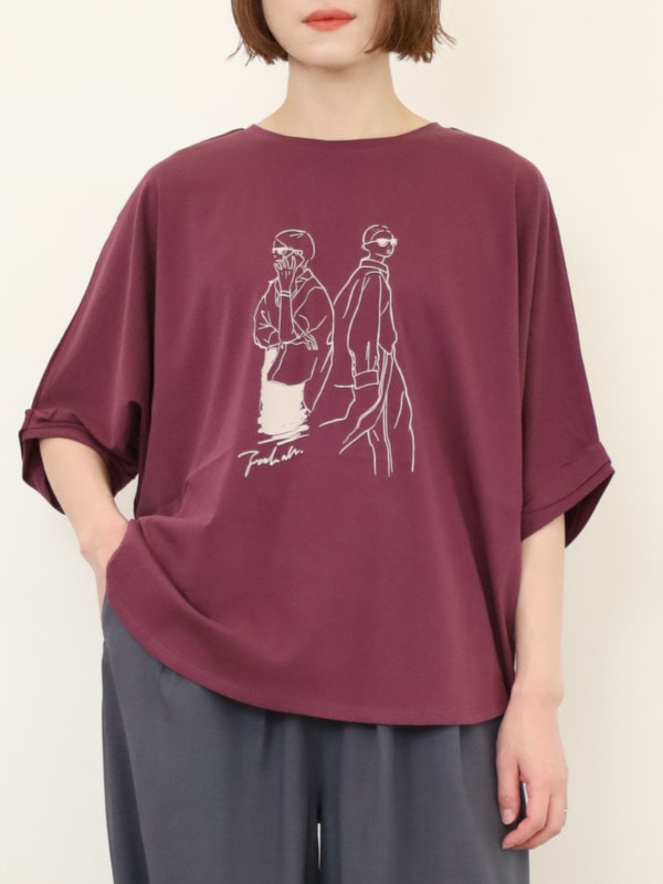 【CHIGNON】CITY LINE ドルマンカットソー