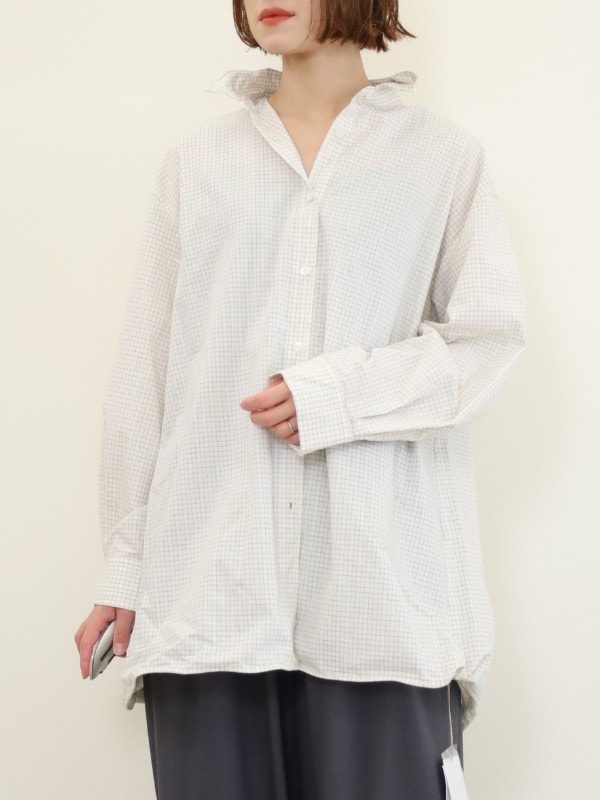 【YENN】裾ワイヤー入りオーバーシャツ