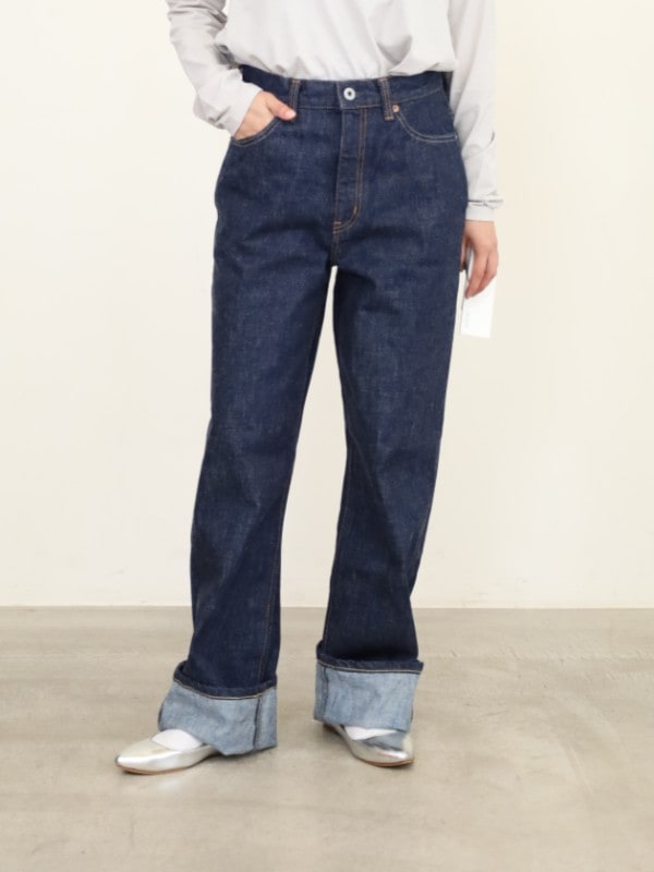【JOHNBULL】オールドネイビーデニムストレートパンツ