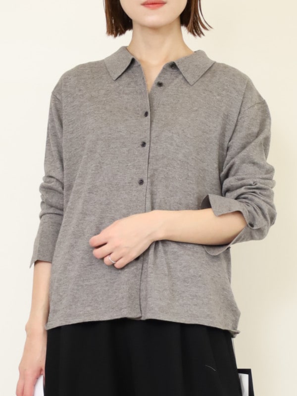 【MICA&DEAL】ヤク混ニットシャツ