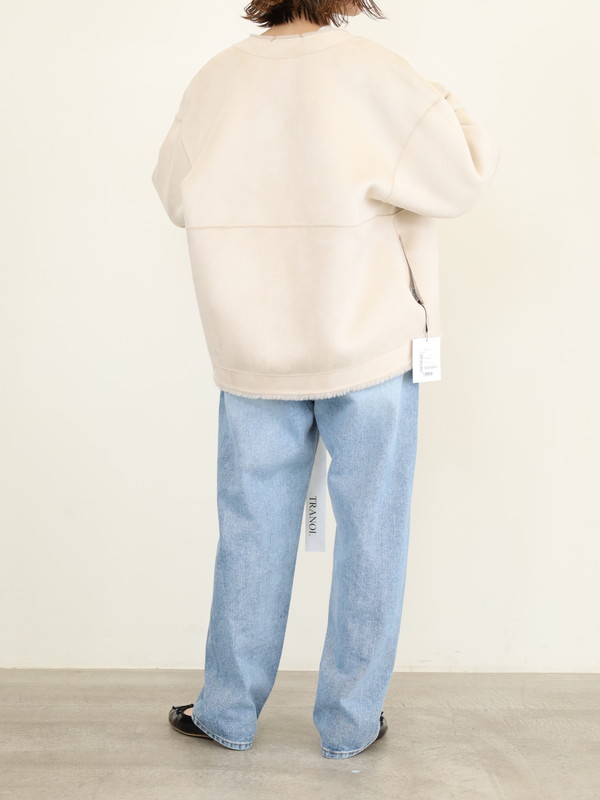 【MICA&DEAL】リバーシブルVネックボアショートコート