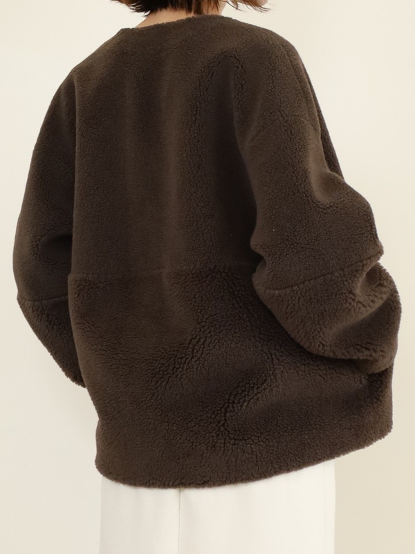 【MICA&DEAL】リバーシブルVネックボアショートコート