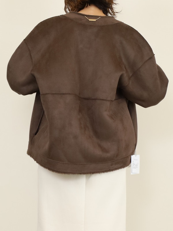 【MICA&DEAL】リバーシブルVネックボアショートコート