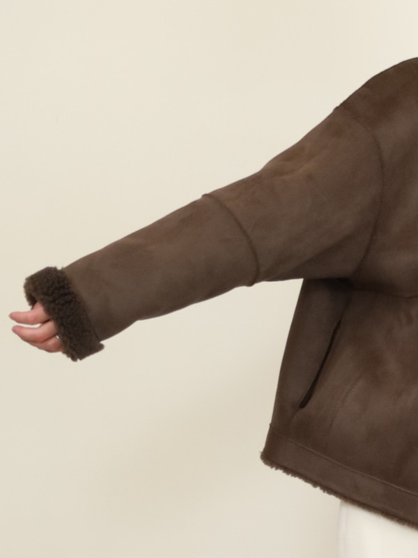 【MICA&DEAL】リバーシブルVネックボアショートコート