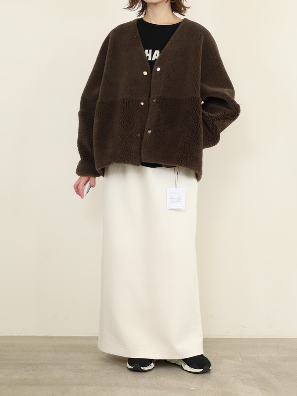 【MICA&DEAL】リバーシブルVネックボアショートコート