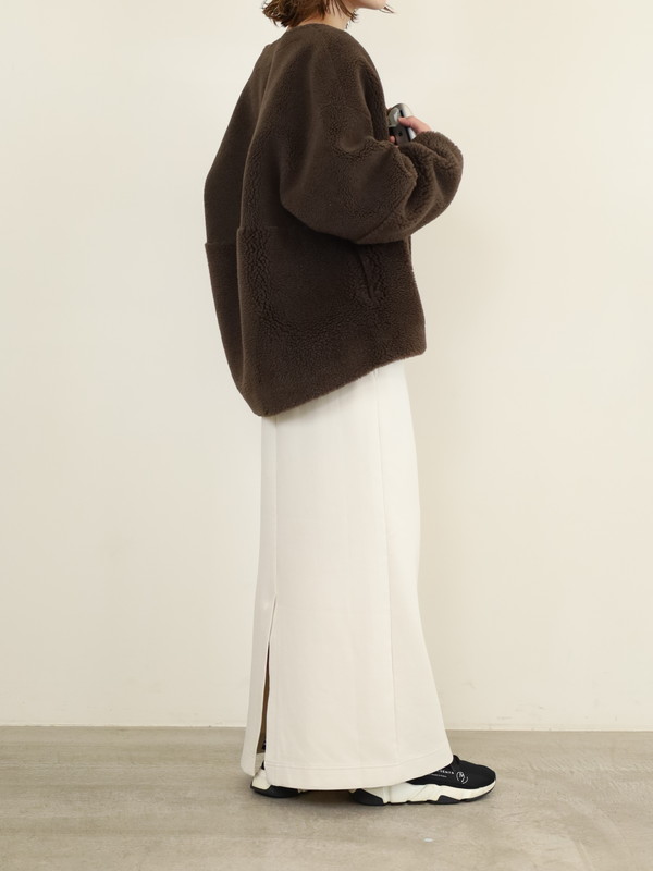 【MICA&DEAL】リバーシブルVネックボアショートコート