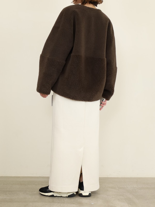 【MICA&DEAL】リバーシブルVネックボアショートコート