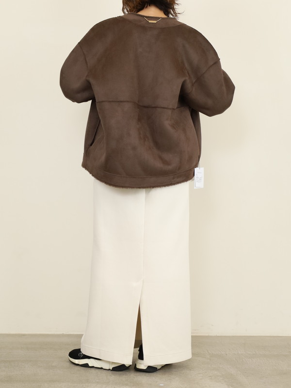 【MICA&DEAL】リバーシブルVネックボアショートコート