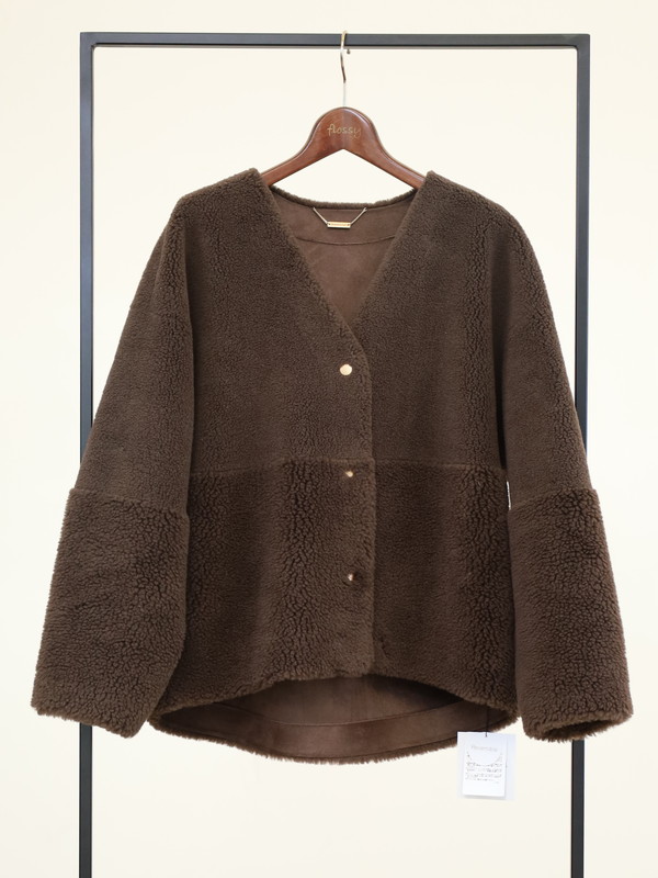 【MICA&DEAL】リバーシブルVネックボアショートコート