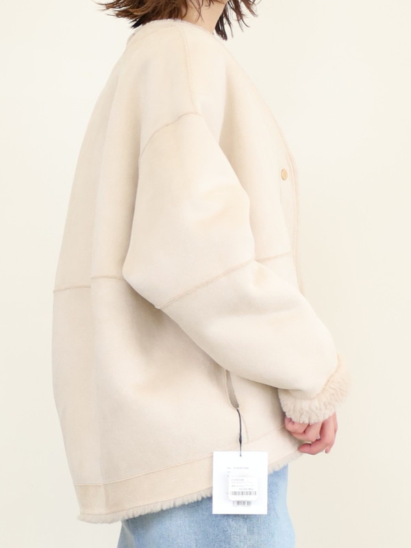 【MICA&DEAL】リバーシブルVネックボアショートコート