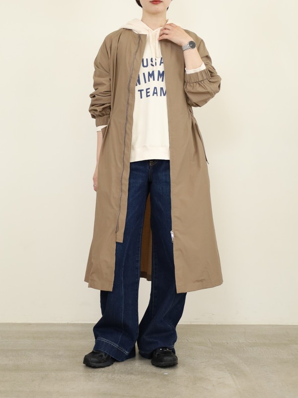 【Un carnet】ノーカラーライトコート