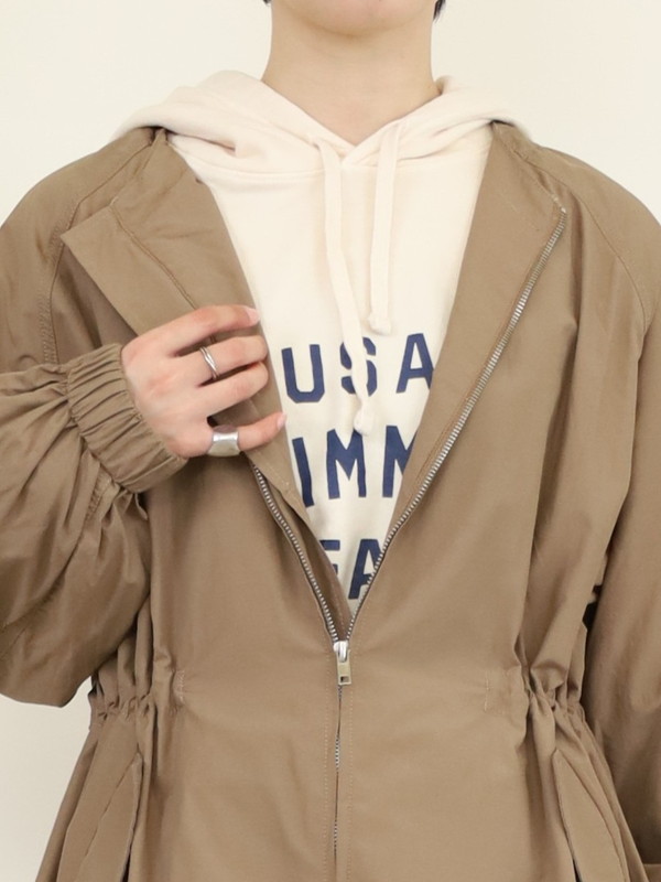 【Un carnet】ノーカラーライトコート