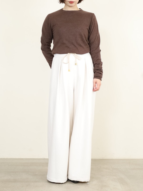 【ayane】接結天竺ウォームワイドパンツ