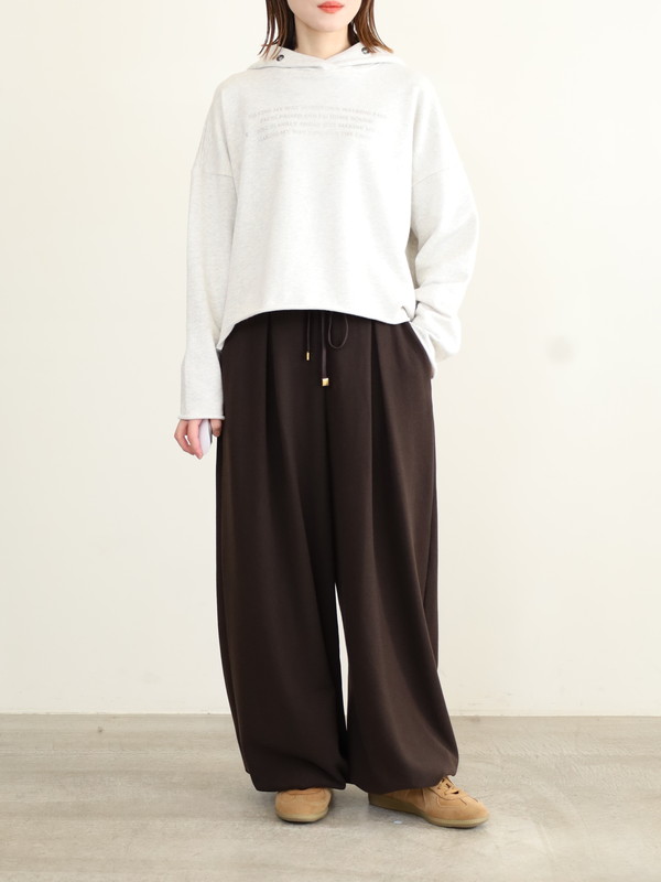【ayane】接結天竺ウォームワイドパンツ