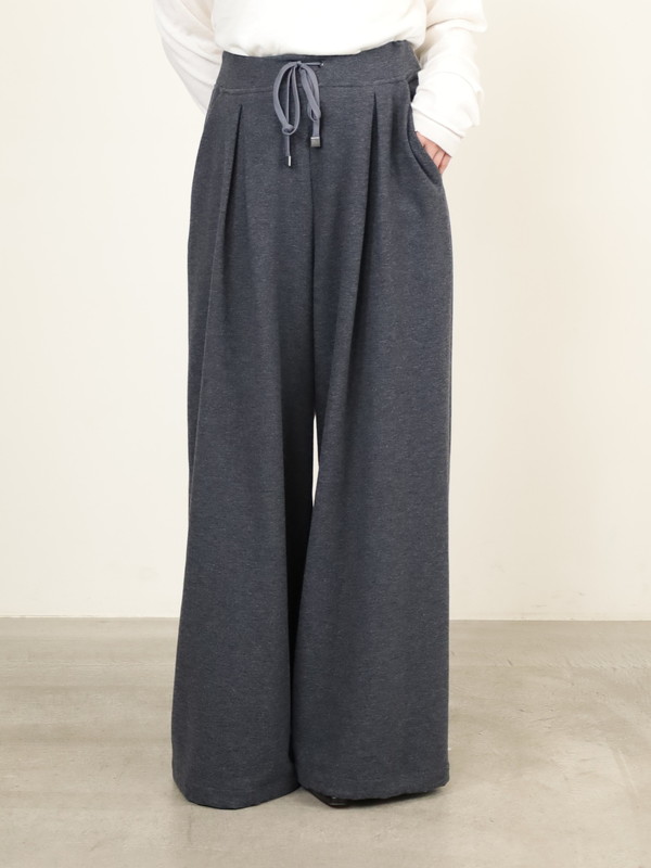 【ayane】接結天竺ウォームワイドパンツ
