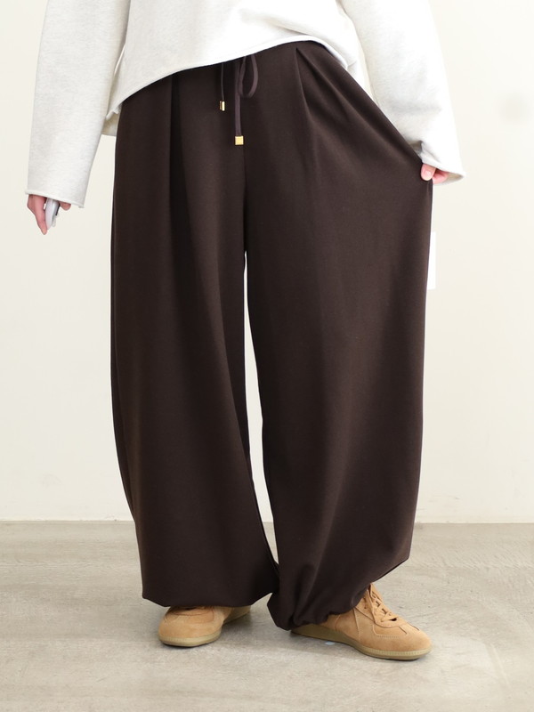 【ayane】接結天竺ウォームワイドパンツ
