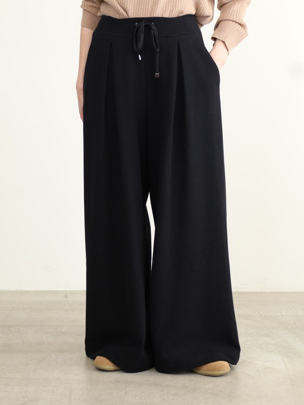 【ayane】接結天竺ウォームワイドパンツ
