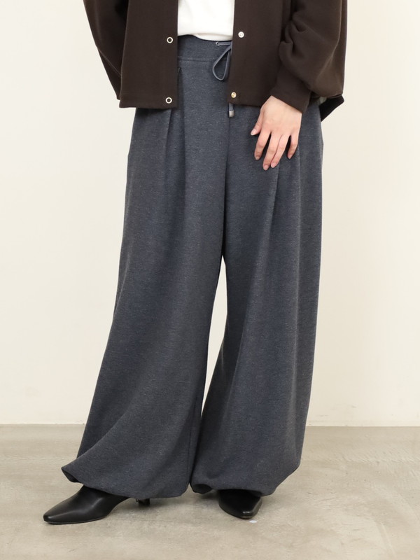 【ayane】接結天竺ウォームワイドパンツ