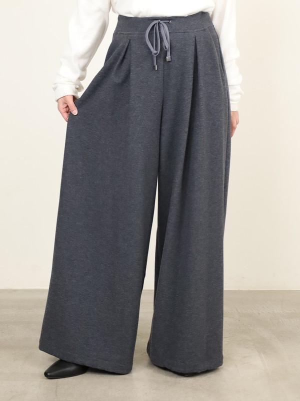 【ayane】接結天竺ウォームワイドパンツ