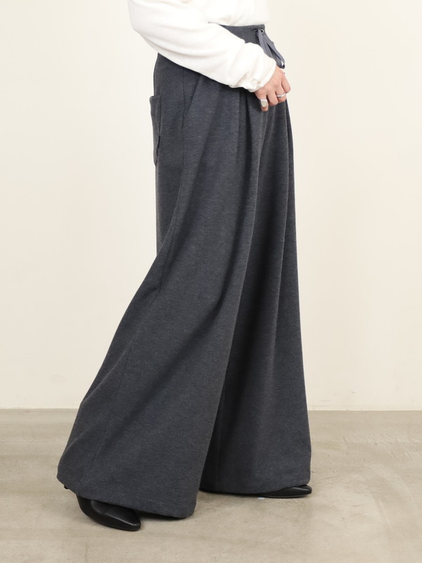 【ayane】接結天竺ウォームワイドパンツ