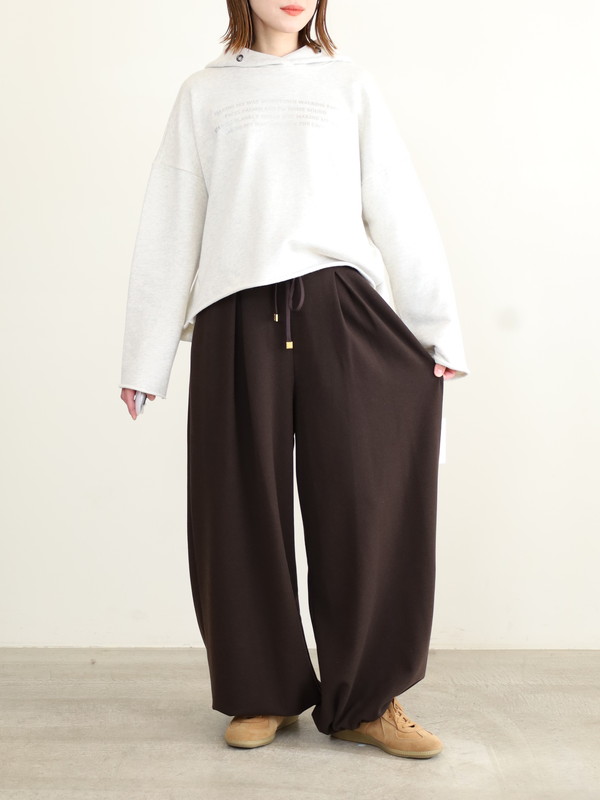 【ayane】接結天竺ウォームワイドパンツ