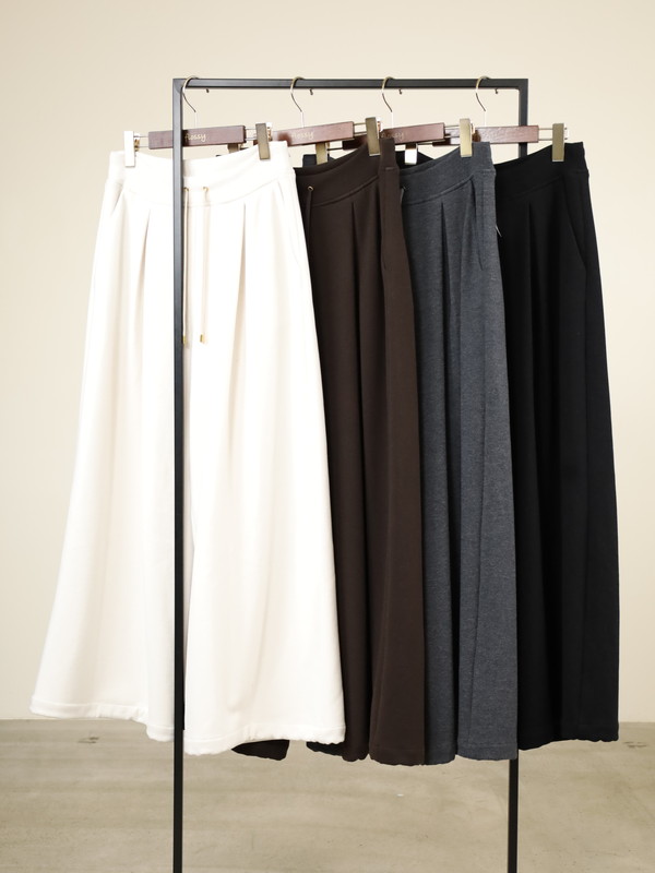 【ayane】接結天竺ウォームワイドパンツ