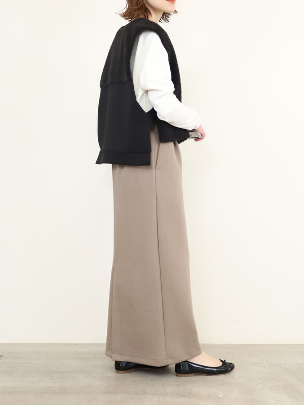 【trois】ボア×ポンチショート丈ベスト