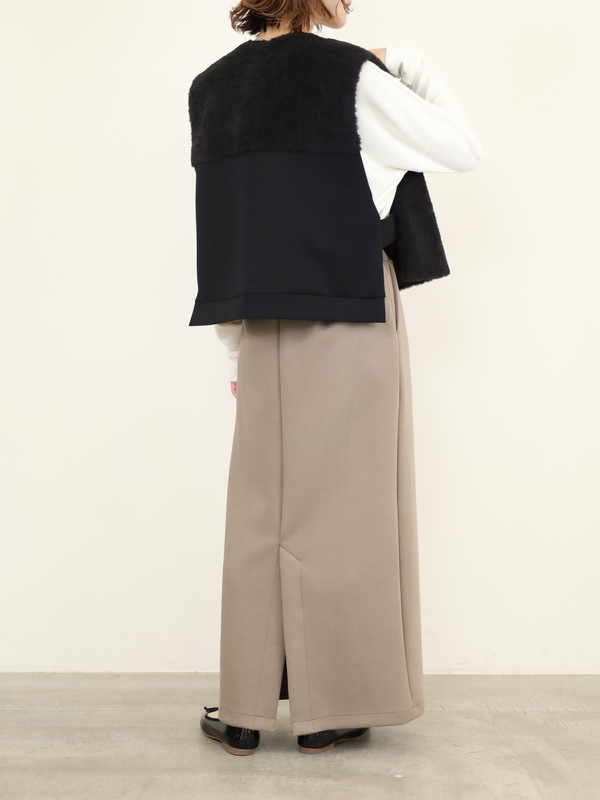 【trois】ボア×ポンチショート丈ベスト