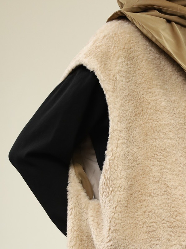 【trois】テディボアオーバーサイズジレ