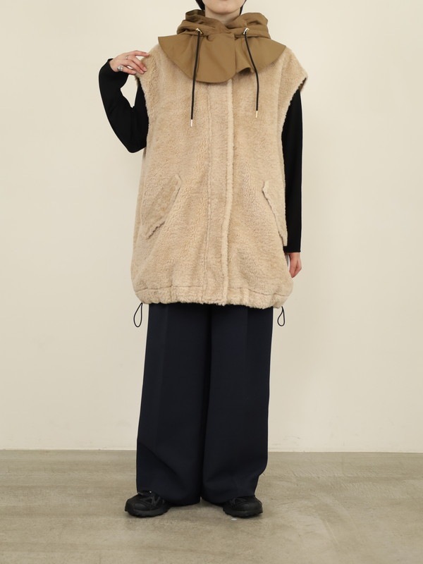 【trois】テディボアオーバーサイズジレ