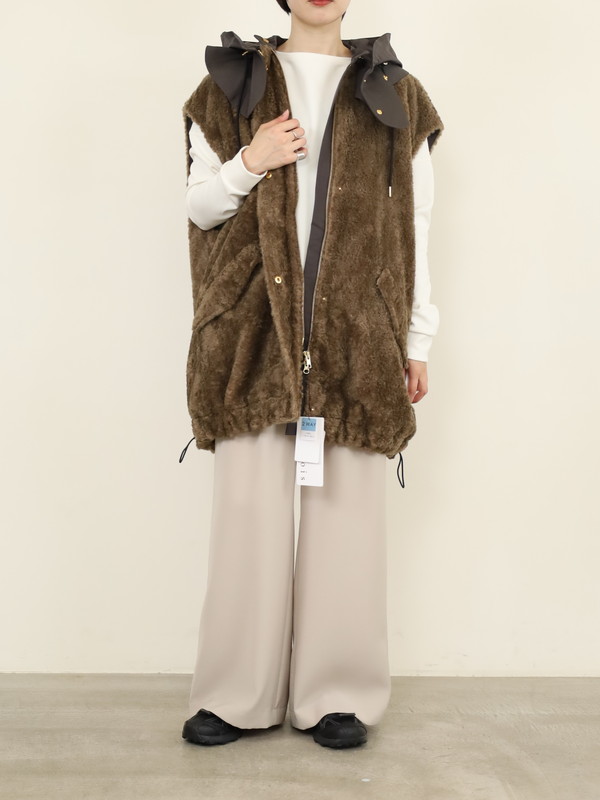 【trois】テディボアオーバーサイズジレ