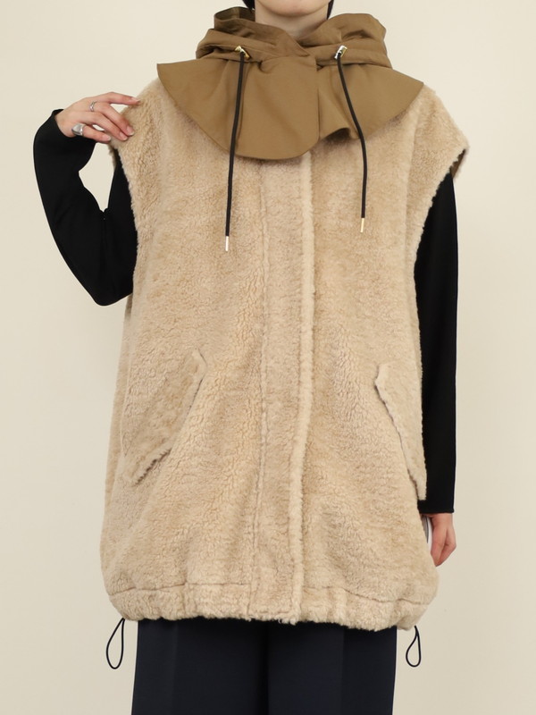 【trois】テディボアオーバーサイズジレ