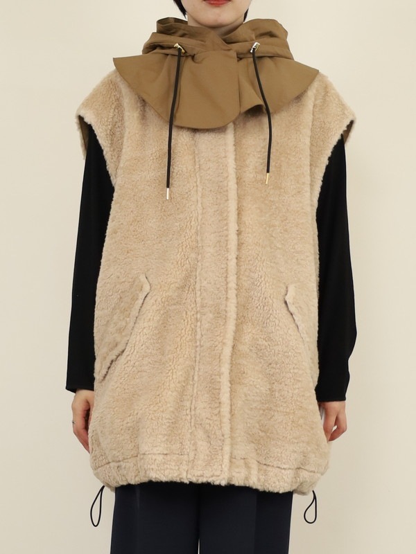 【trois】テディボアオーバーサイズジレ