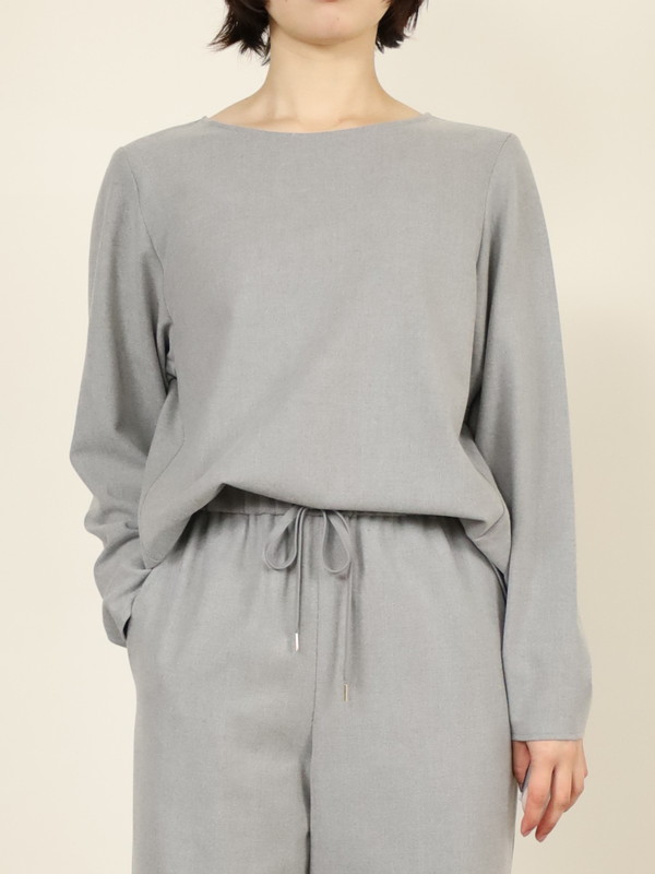 【Doneeyu】カシミヤタッチ長袖ブラウス