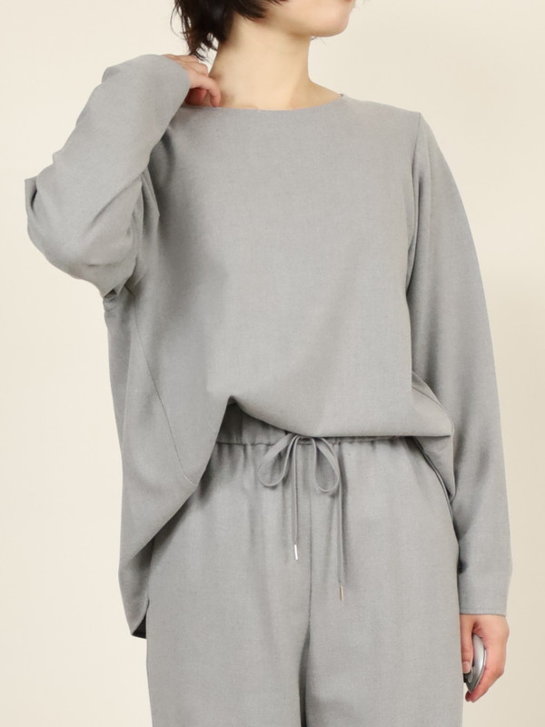 【Doneeyu】カシミヤタッチ長袖ブラウス