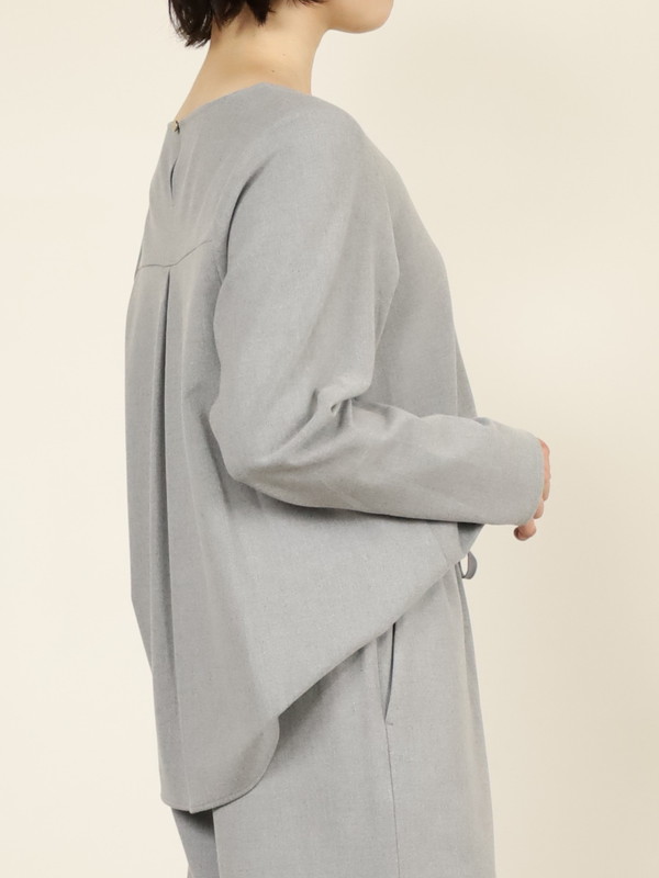 【Doneeyu】カシミヤタッチ長袖ブラウス