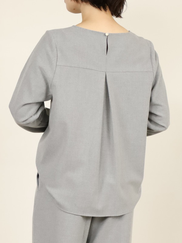 【Doneeyu】カシミヤタッチ長袖ブラウス