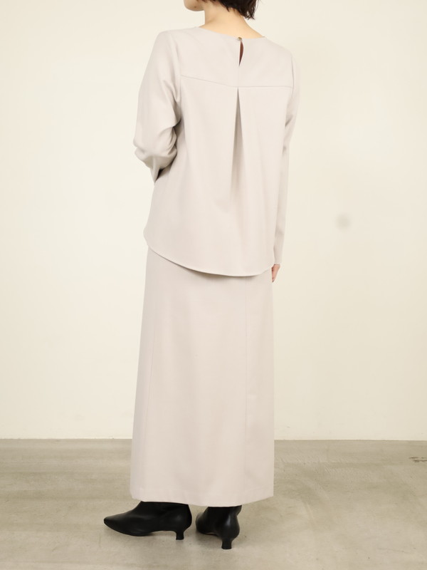 【Doneeyu】カシミヤタッチ長袖ブラウス