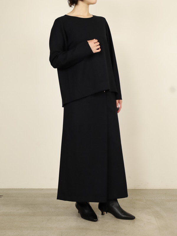 【Doneeyu】カシミヤタッチ長袖ブラウス