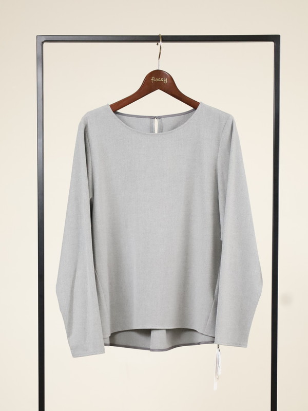 【Doneeyu】カシミヤタッチ長袖ブラウス