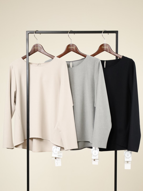 【Doneeyu】カシミヤタッチ長袖ブラウス